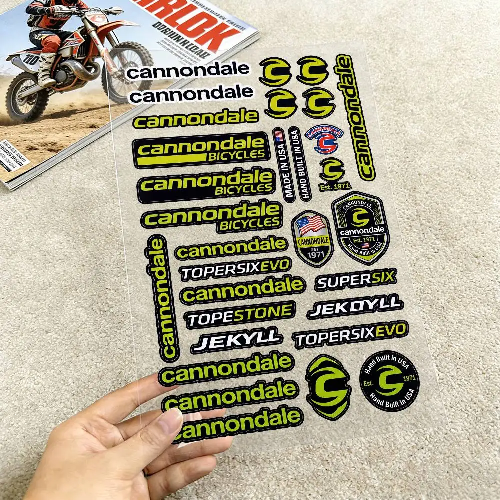 

For Cannondale Motorcycle Reflective Stickers Waterproof Decals For Helmet Scooter Fuel Tank Toolbox Racing