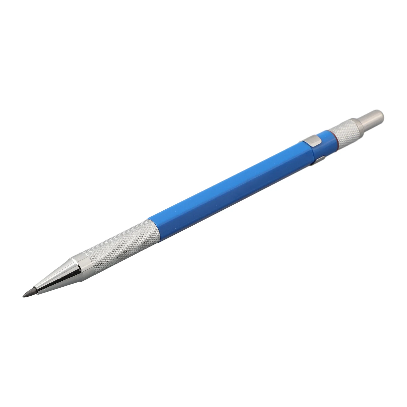 Ołówek spawalniczy Silver Streak z 12-częściowymi okrągłymi srebrnymi wkładami Metalowy marker Wysokiej jakości ołówek automatyczny 12 * Zestaw wkładów