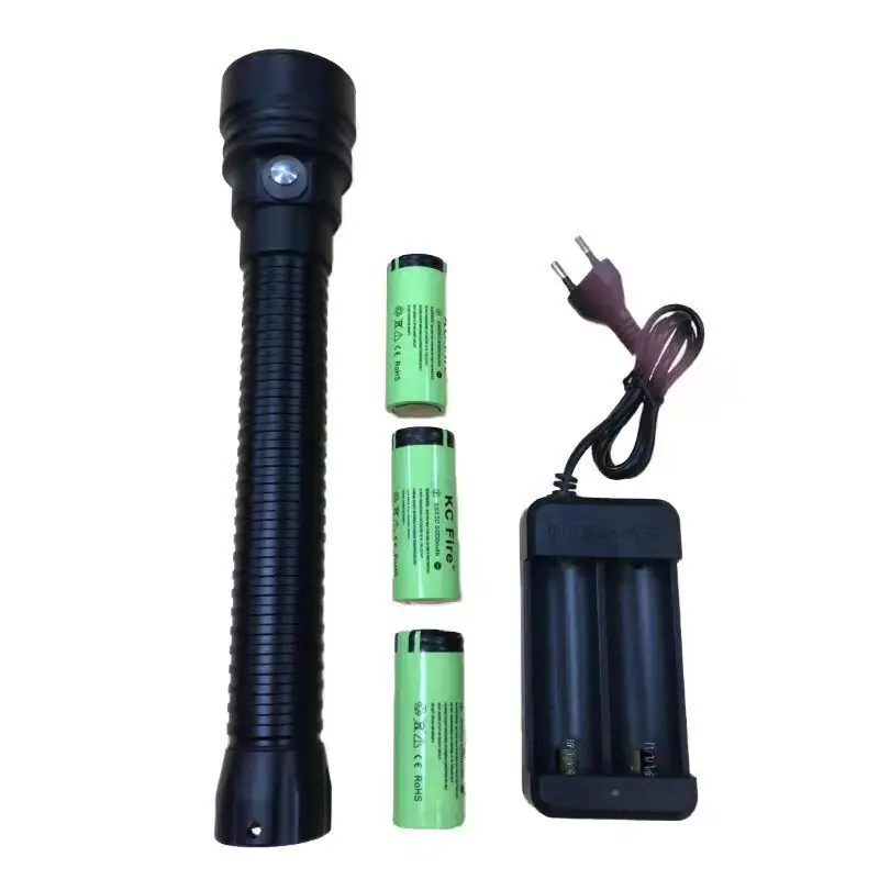 

Powerful XHP70.2 led Yellow/White Light 4000 Lumens Diving Flashlight Torch 3/*26650 battery dive light led underwater xhp70