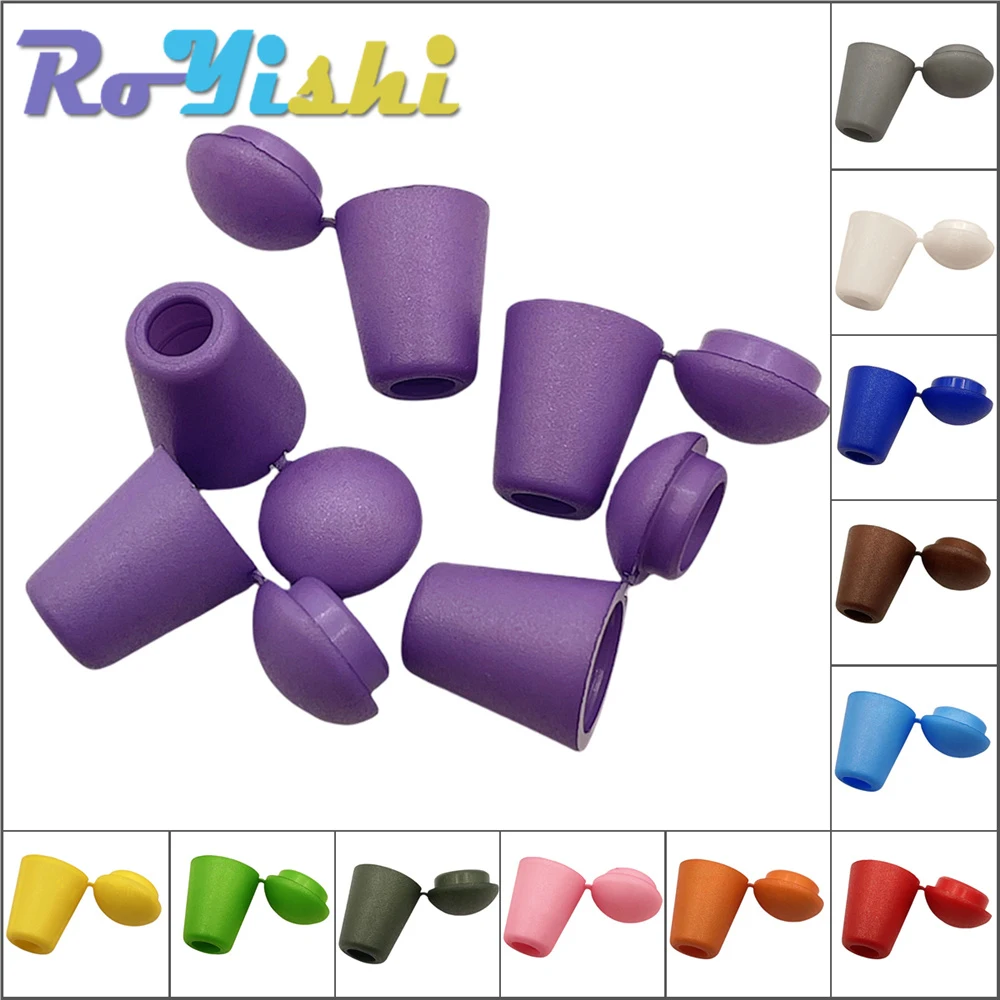 13-1000 Pcs/Pack Colorful Cord Ends Bell Stopper With Lid Lock Plastic Toggle Clip For Paracord Clothes Bag Sports Wear Shoe