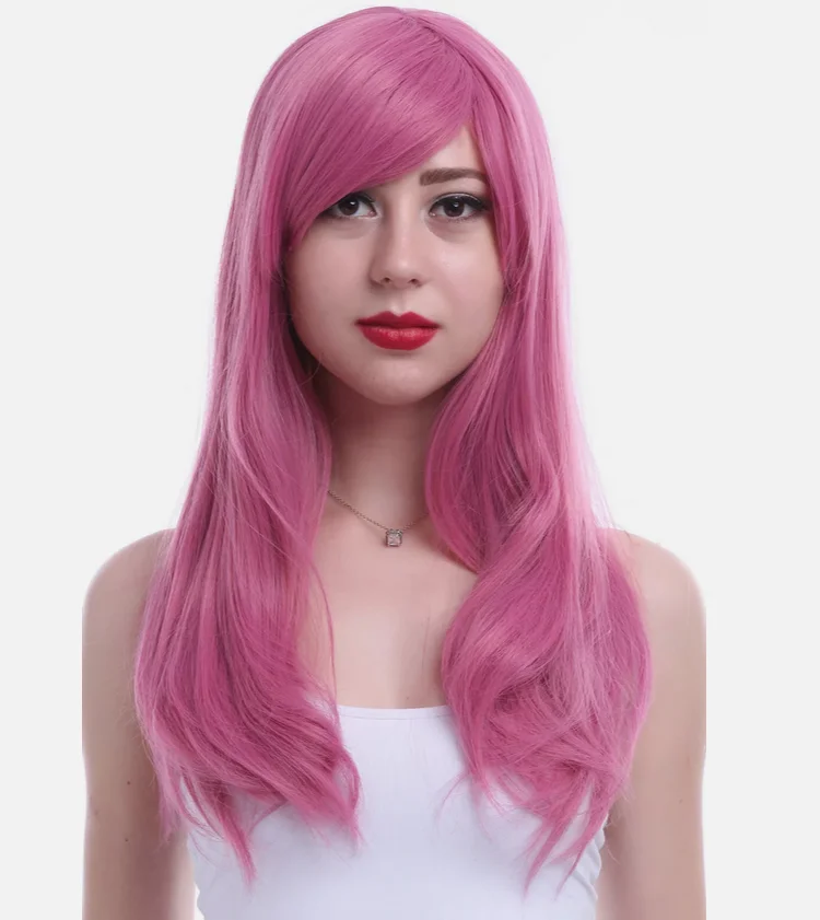 65 cm de largo recto 8 colores rosa negro marrón pelucas de cosplay clásicas