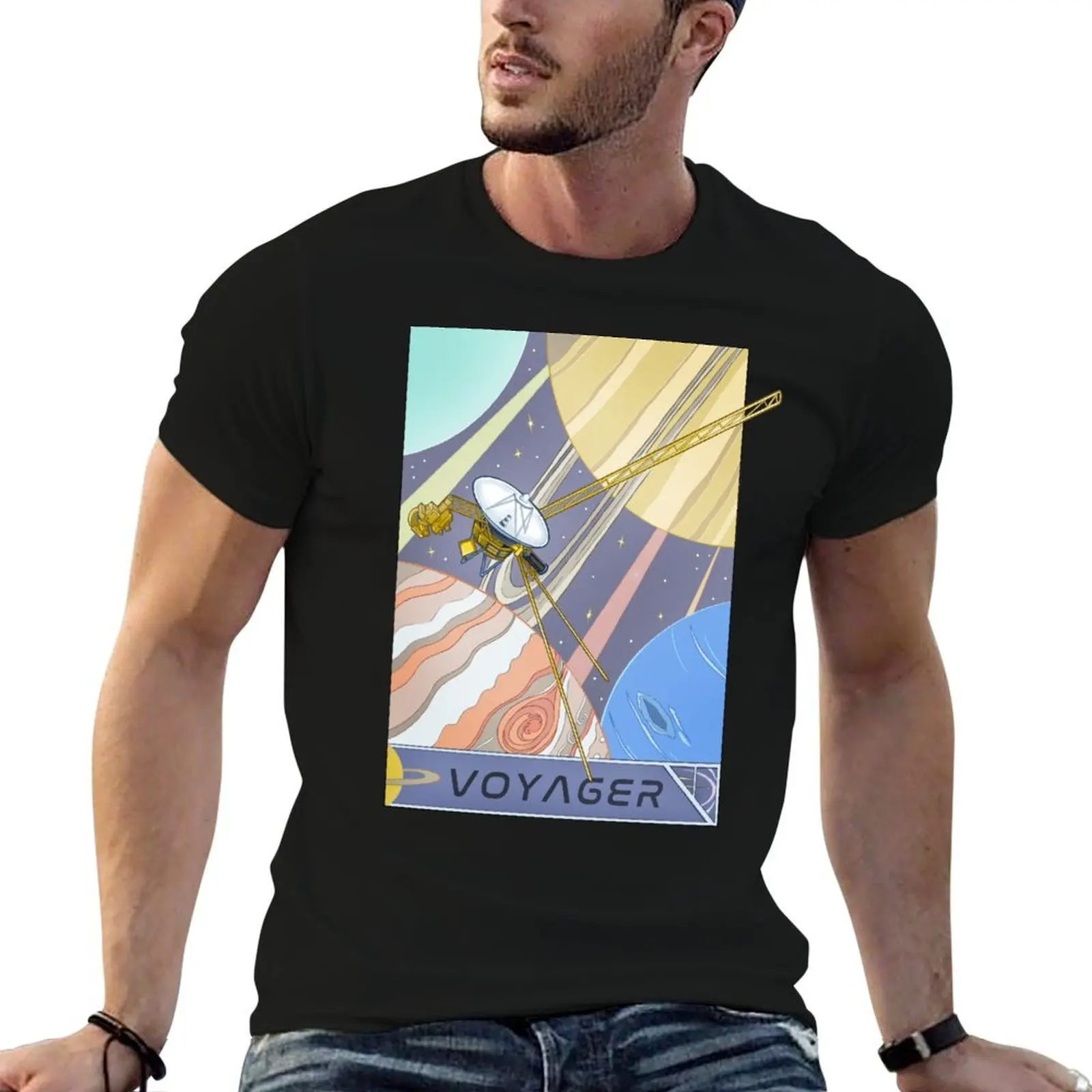 

Voyager Probe in Space - An Illustration of Space Exploration T-Shirt t shirt man plain T-Shirt