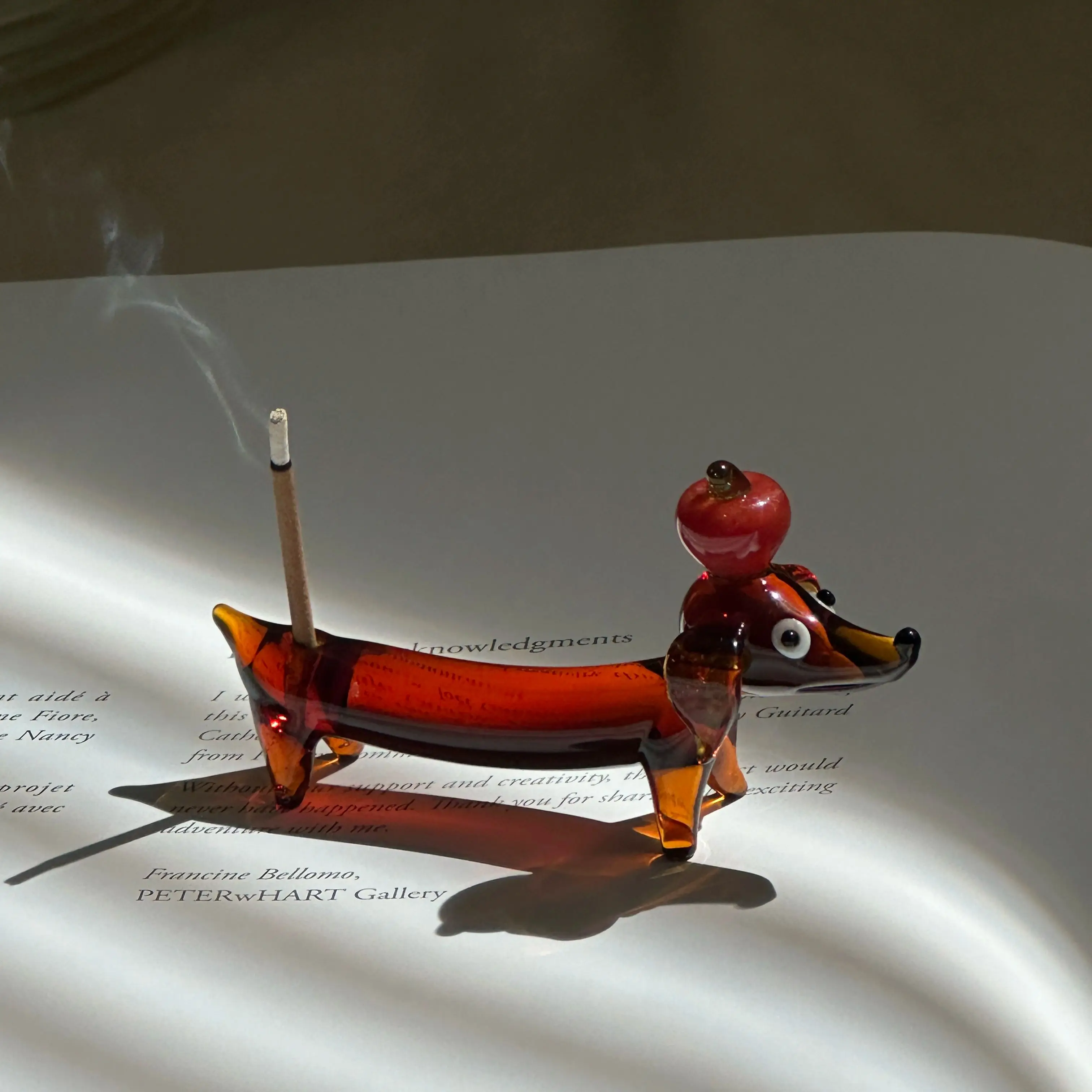 Creative Handmade Christmas Sausage Dog Fragrance Insertion Sausage Dog Incense Insert with Small Apples on the Head · Tableware