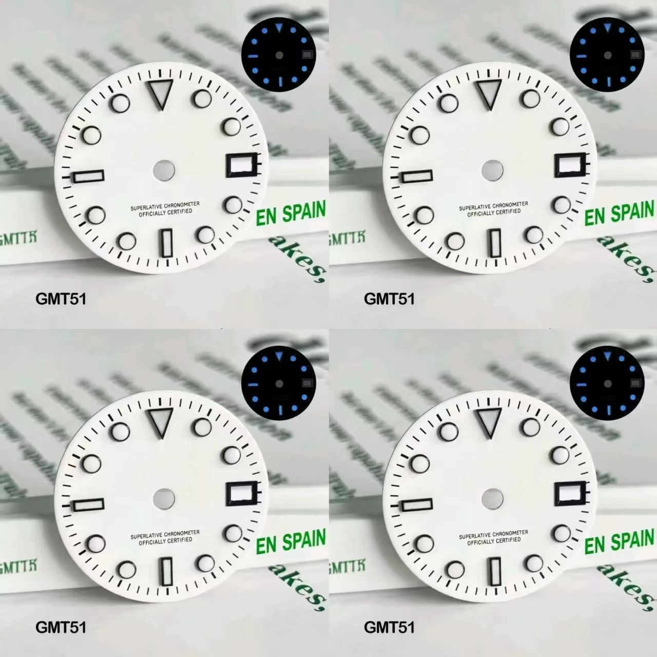 

28.5MM Explorer II NH -34 dial accessories BGw9 blue luminous dial watch accessories