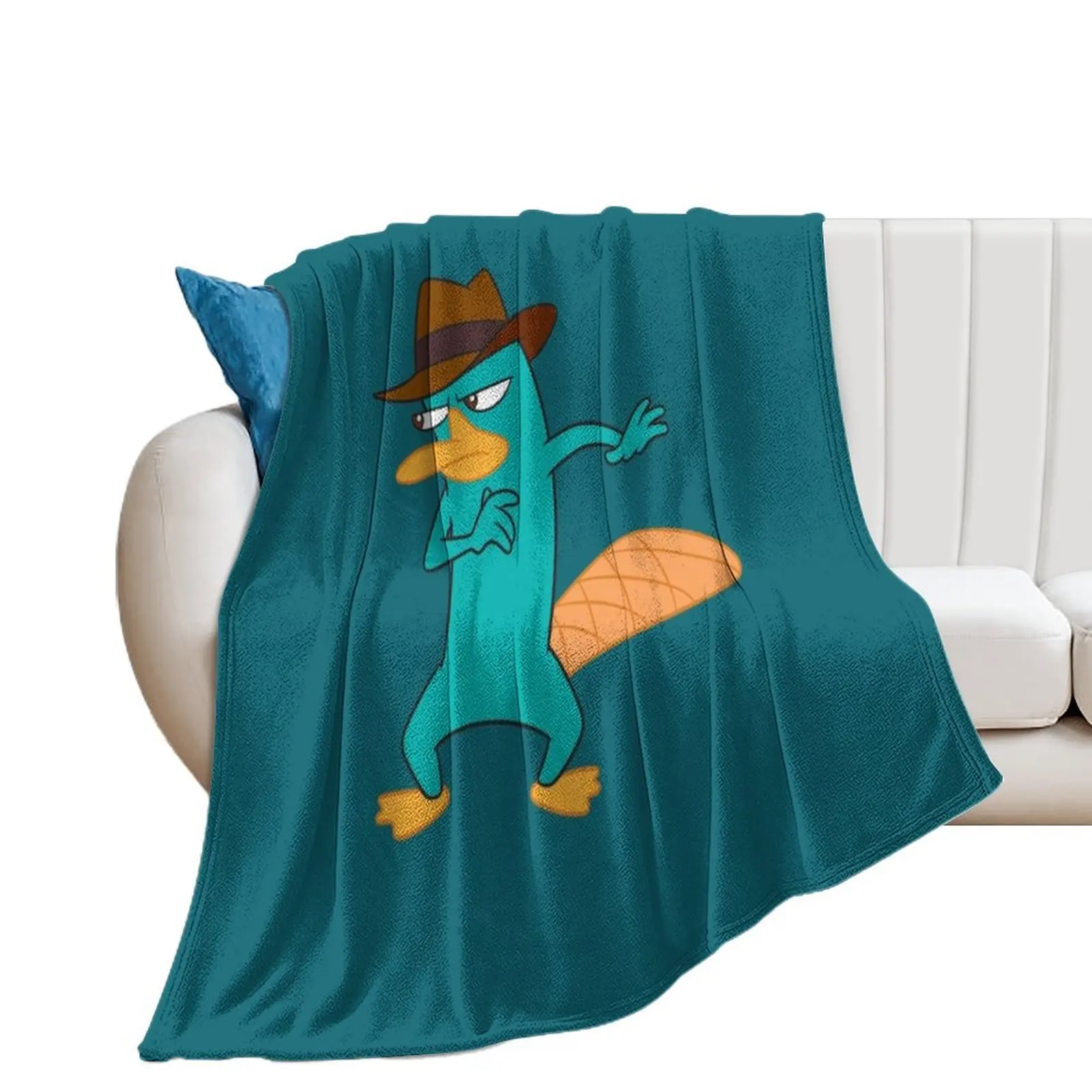 Perry the Platypus Throw Blanket Cute sofa bed Soft Blankets