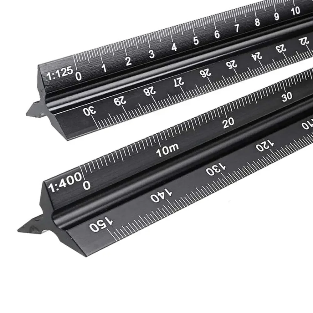 regua aluminium metal scale regua technical scale arquiteto engenheiro 30cm 01