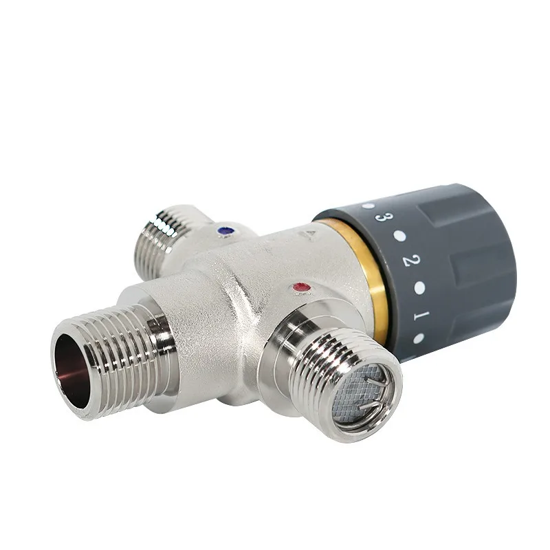 Brass Nickel Plated Thermostatic Mixing Valve, 3/4