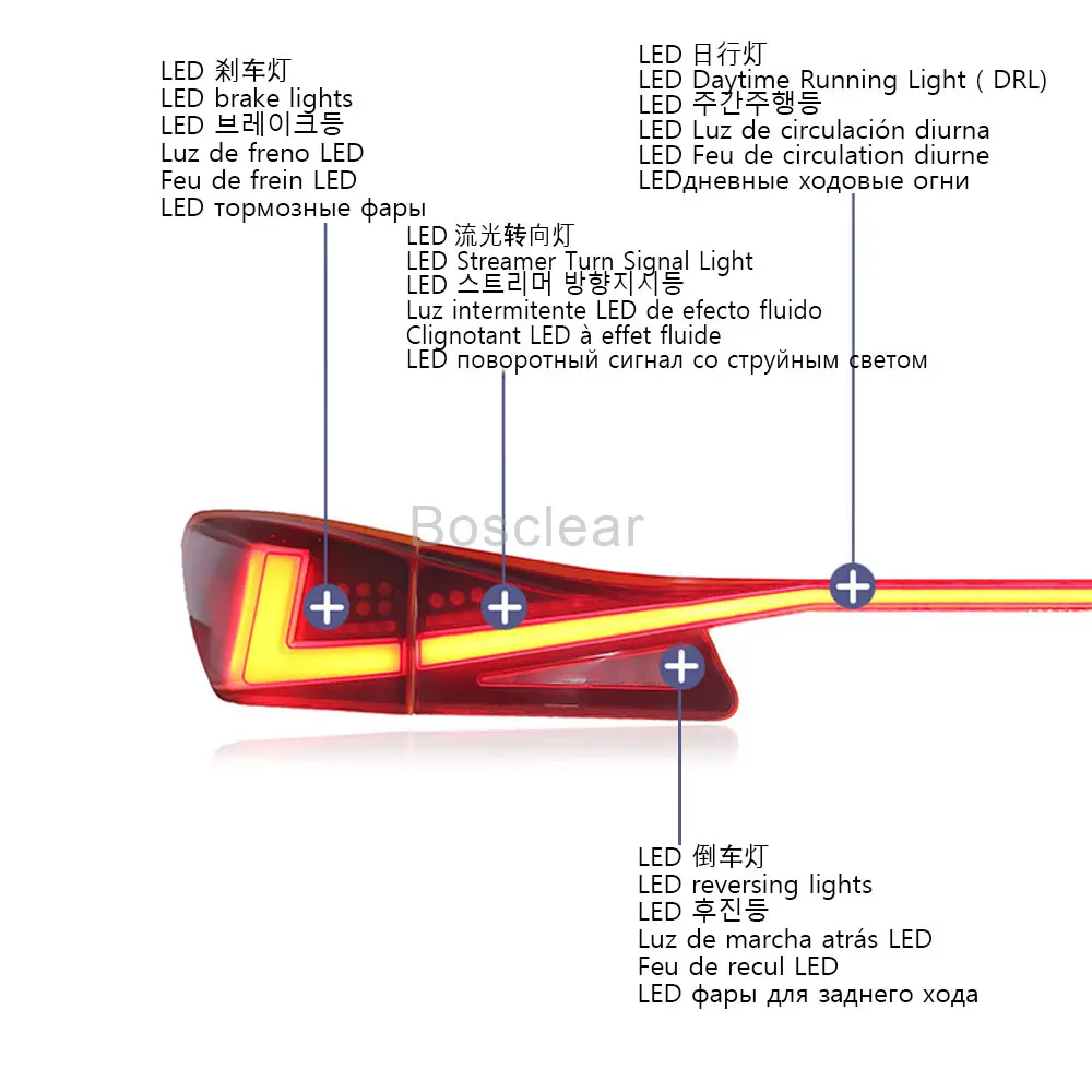 Car TailLamp For Lexus IS Taillight 2006-2012 IS250 IS350 ISF IS300 IS220d Upgrade Dynamic Turn Signal Car LED TailLamp Assembly - view 2