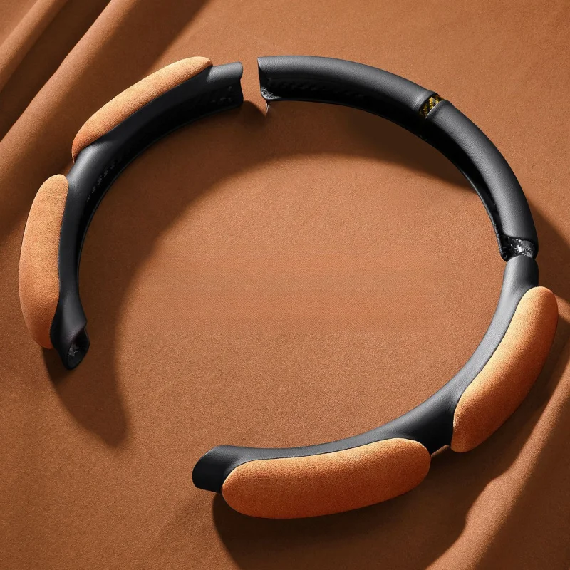 

Steering Wheel Cover Universal Anti-skid Plush Booster Cover 2Pcs D Shape Auto Handle Case Protection Cover Interior Accessories