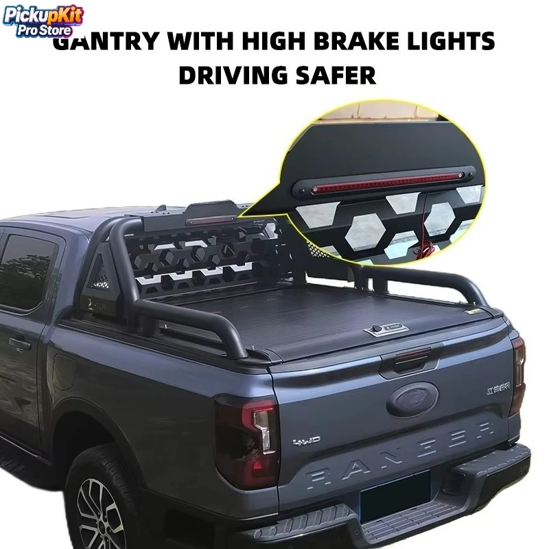 

4x4 Carbon Steel Sport Roll Bar with Dual D‑Rings & LED Mount for Navara Ranger