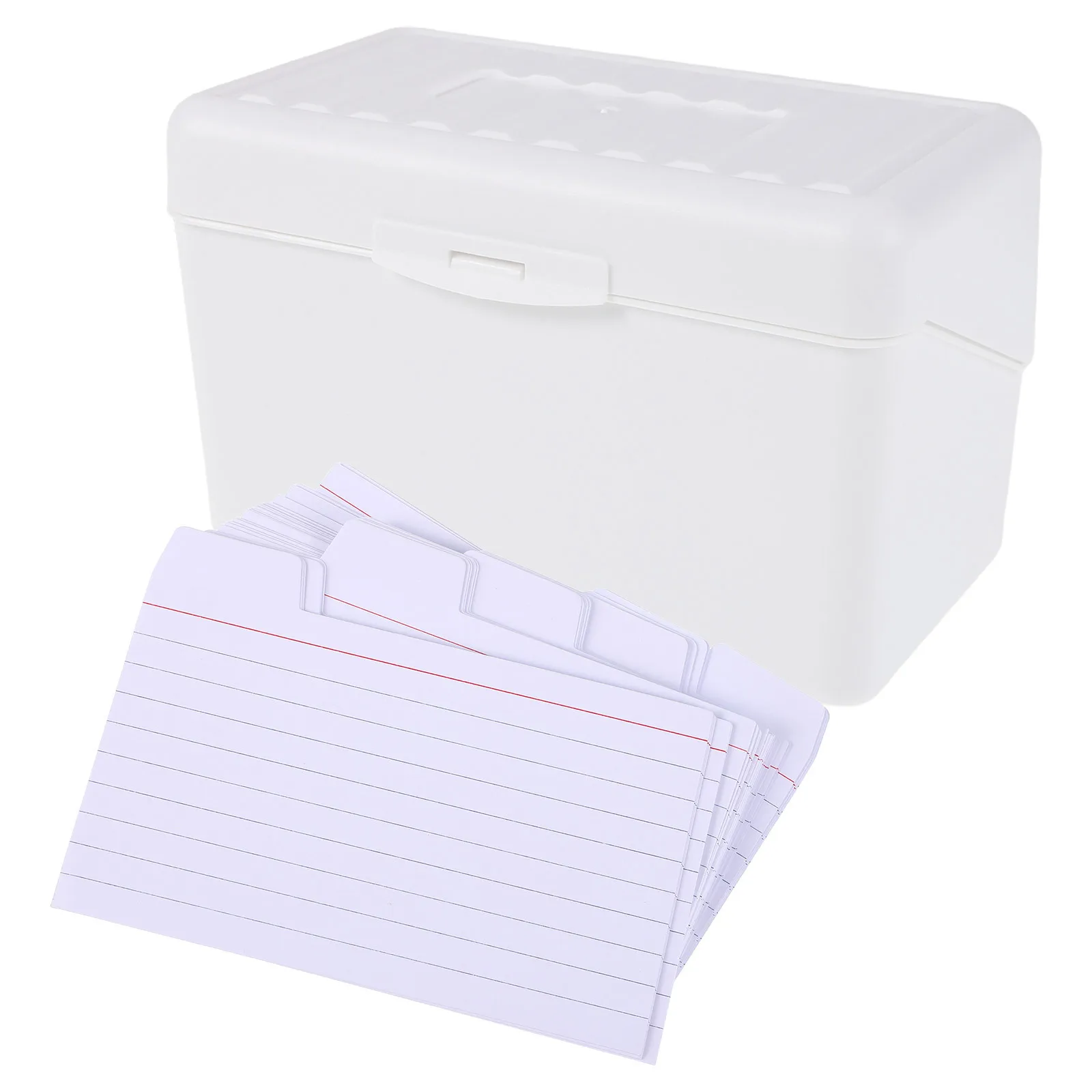 

50Pcs Index Cards Lined 3 Inch Portable Flashcards Study Note Taking Word Memorization Storage Box Study Essentials