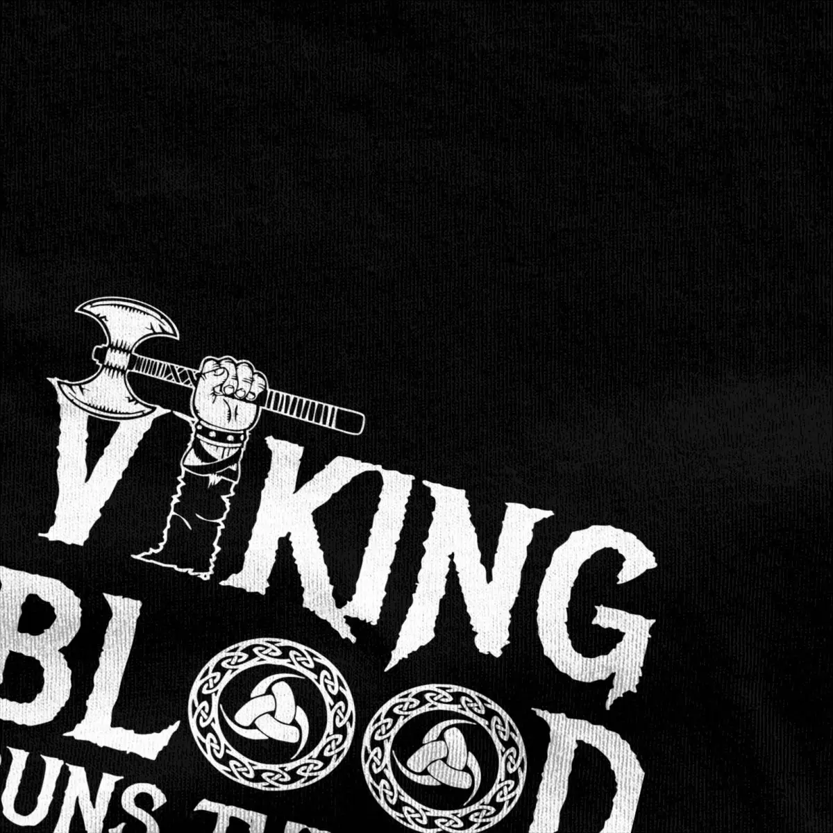 Viking Blood Runs In My Viens Valhalla Men's T Shirts Novelty Tees Short Sleeve Round Collar T-Shirts 100% Cotton Plus Size Tops