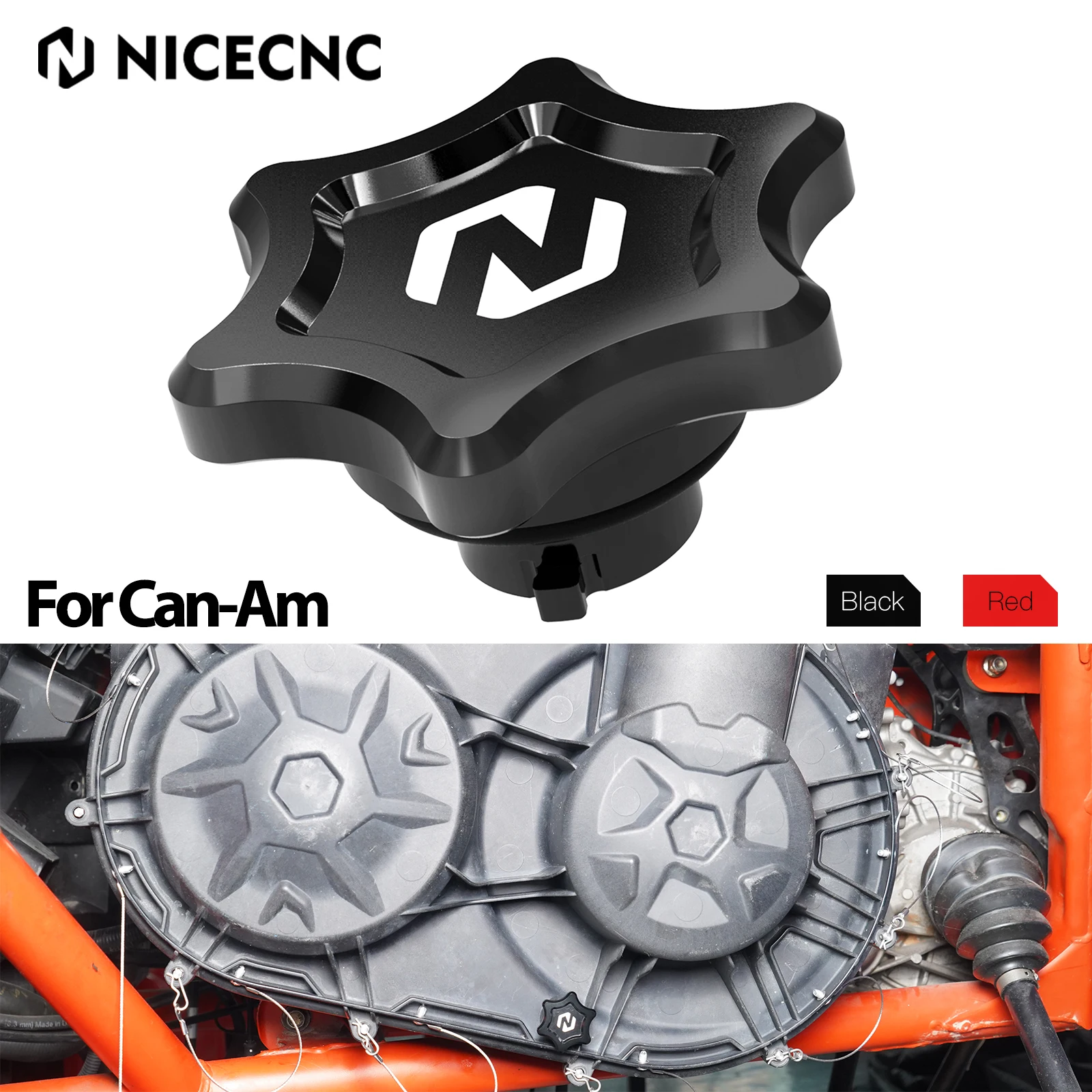 NICECNC UTV Clutch Cover Thumb Screw Drain Plug For Can-Am Maverick X3 Turbo Trail Sport Outlander Defender Outlander Commander