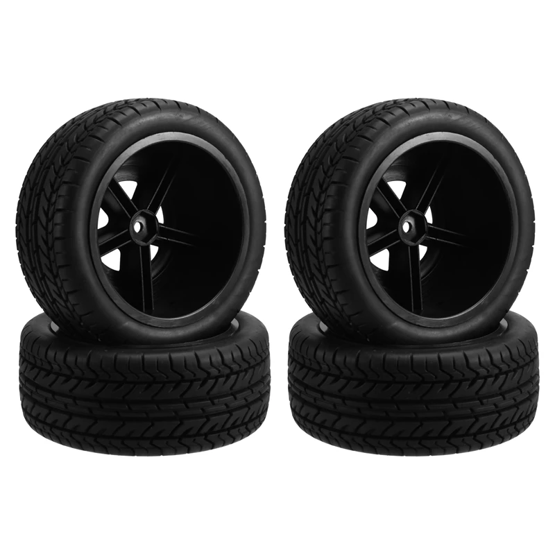 

WOWFU-12Mm Hex RC Wheels And Tires 1/10 Scale RC Truck Tires And Wheels For Rustler/Stampede 2Wd