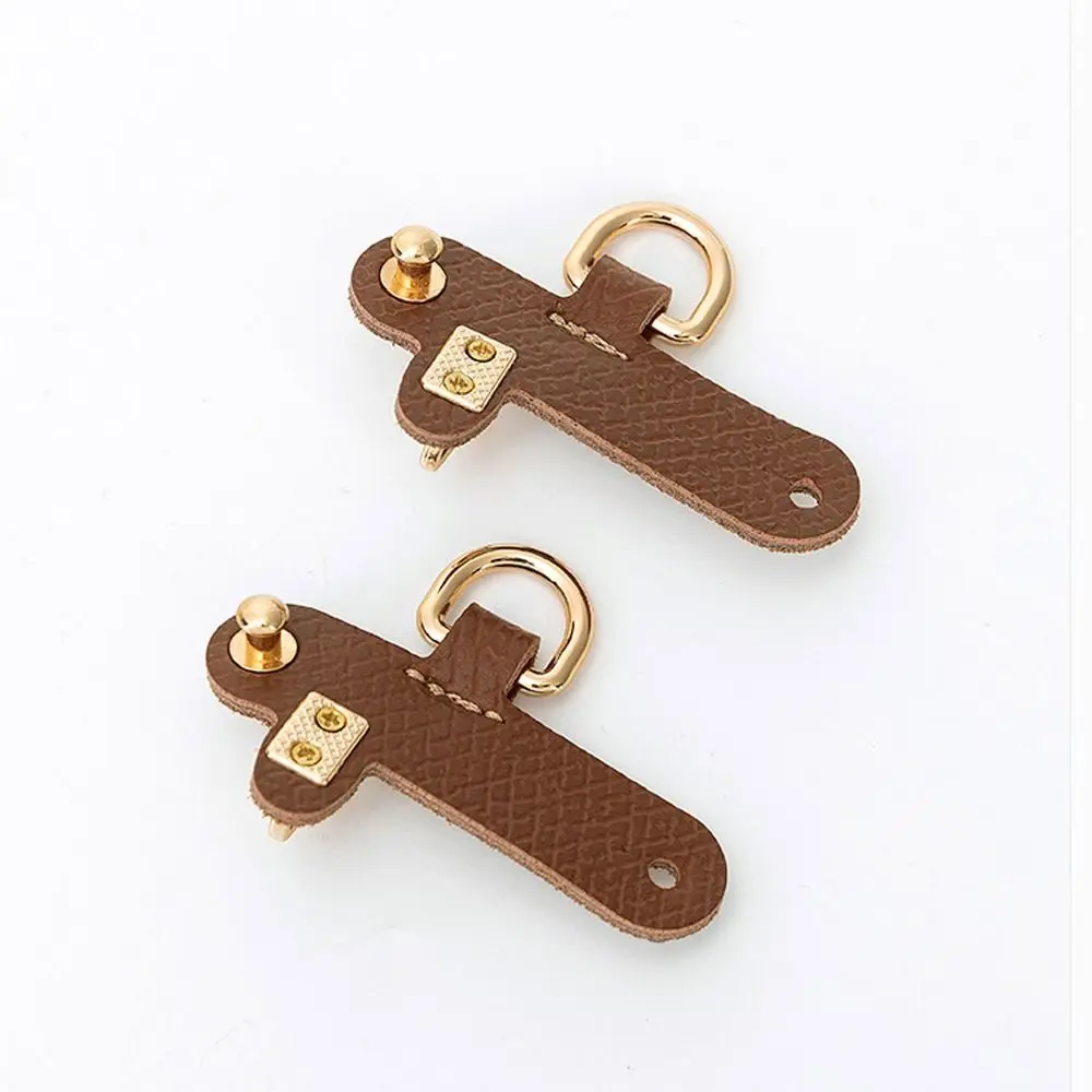 Replacement 100% Genuine Leather Strap Punch-free Shoulder Strap Transformation Buckle Conversion Hang Buckle for Long champ bag