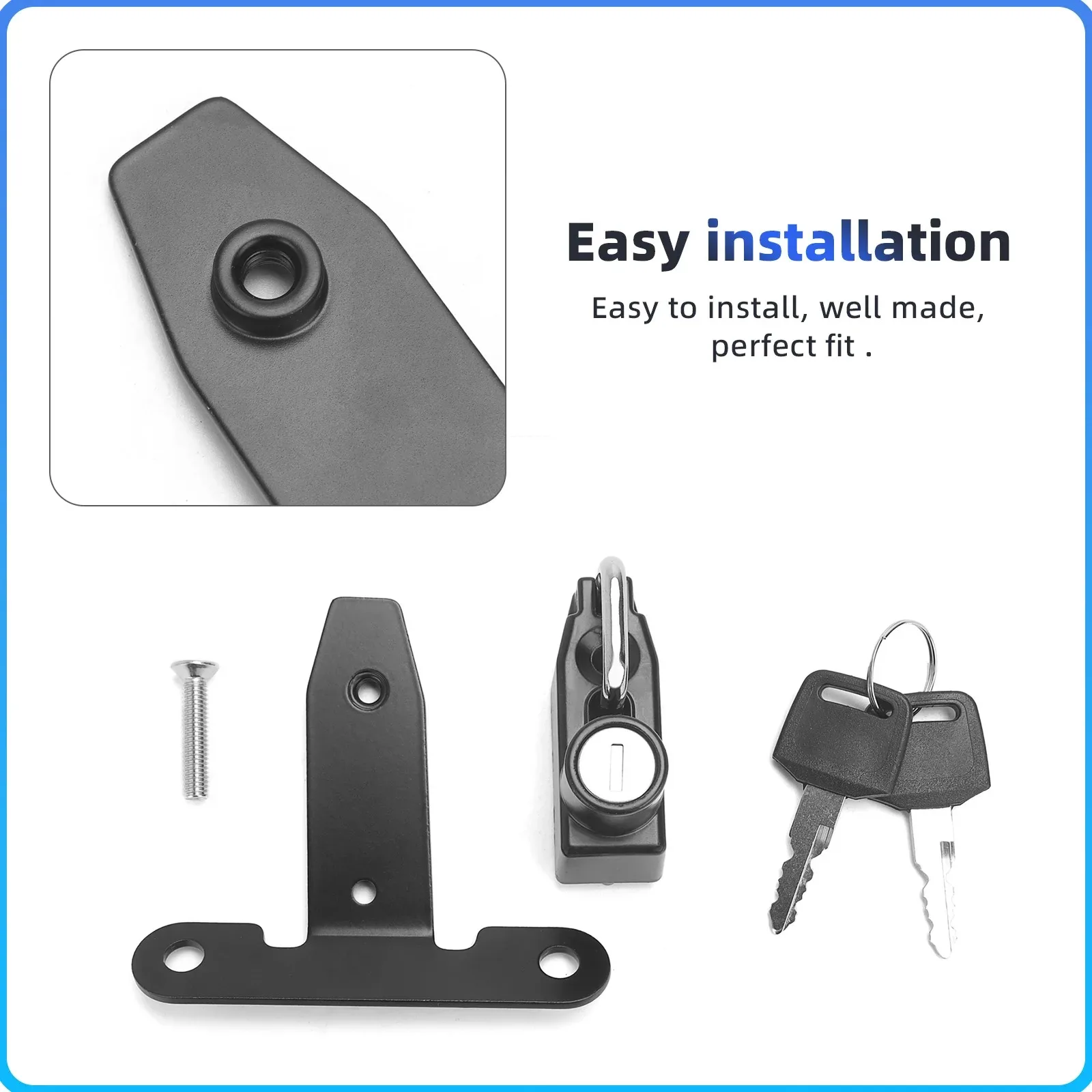 

For Honda Rebel 300 500 CM300 CM500 CMX300 CMX500 2017-2024 Motorcycle Helmet Lock Accessories Kit with 2 Keys