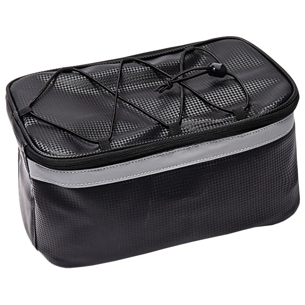 

PVC Cycling Luggage Bag Rear Seat Storage Basket Black Lightweight Durable Multi Function Saddle Bag Bicycles Equipment
