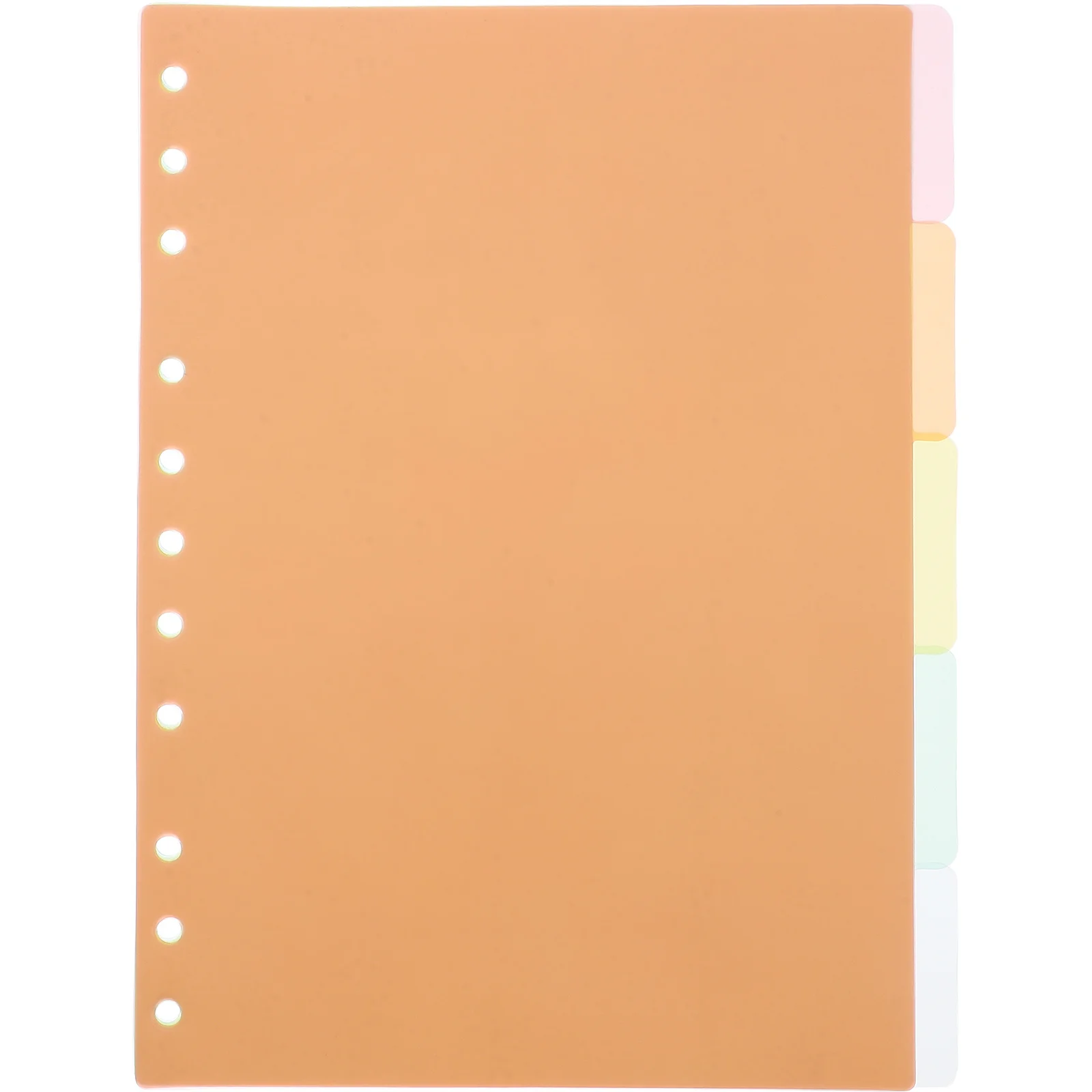 

5Pcs Plastic Binder Dividers 11 Holes Colorful Page Markers File Organizer Notepad Index B5 Paper Dividers
