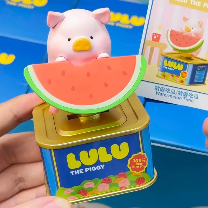 52TOYS LuLu The Piggy Holiday Series Solar Motion Blind Box Kawaii Action Figure Light Sensitive Model Desk Ornament Toys Gifts view 5