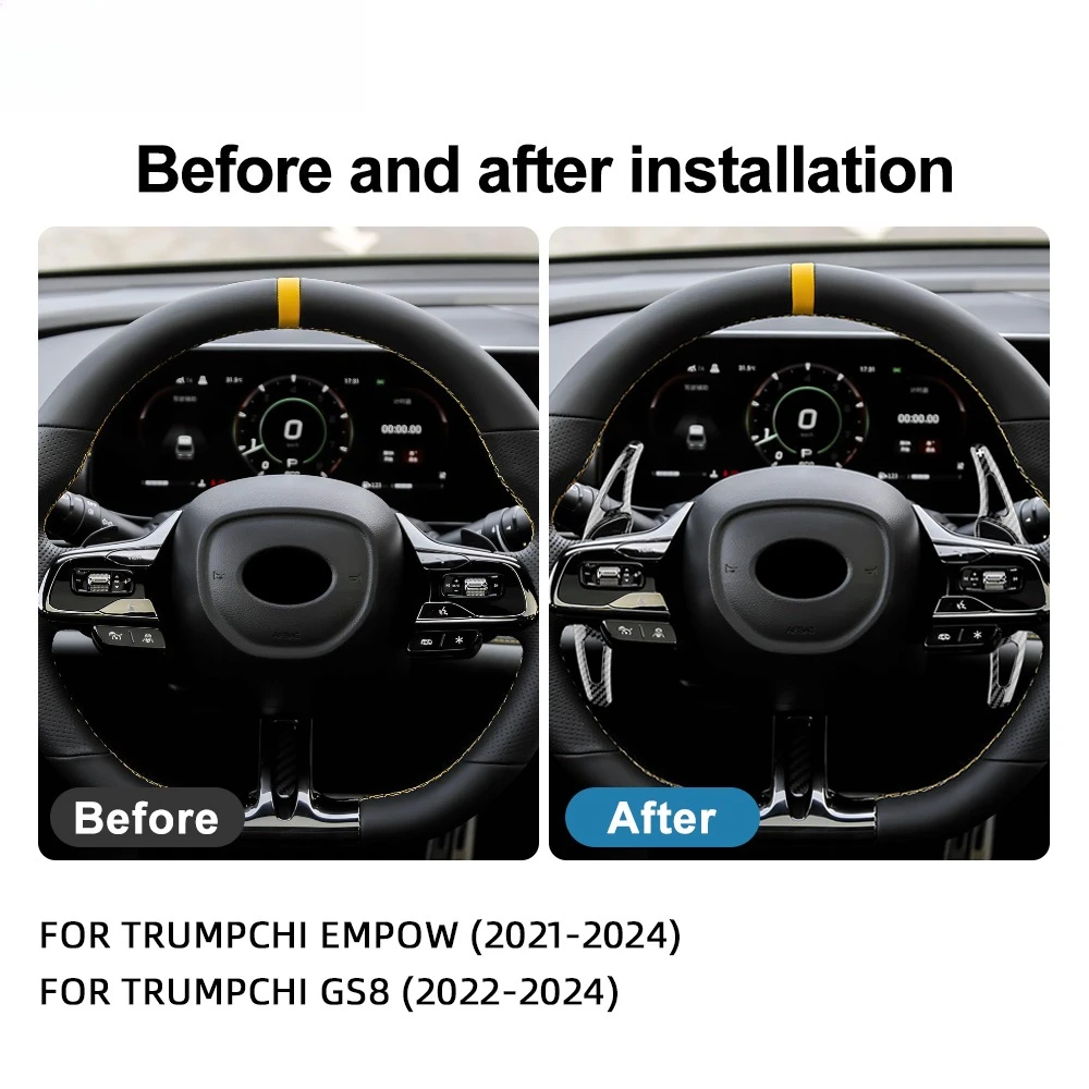 For GAC Empow 2021-2024 GS8 2022-2024 Steering Wheel Paddle Shifters ABS Gear Shift Extensions Interior Upgrade Car Styling Trim