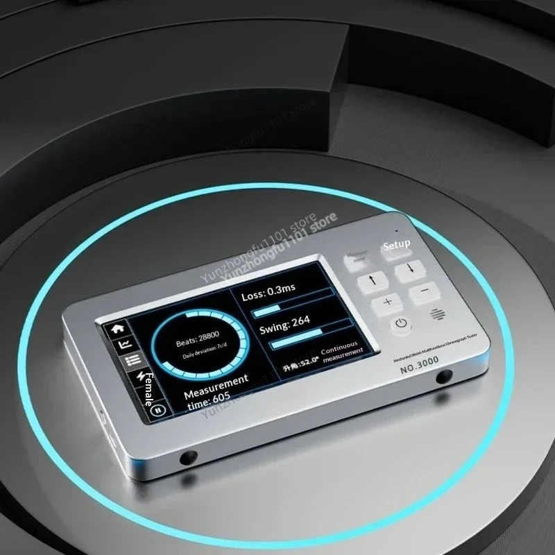 NO.3000 English Version Timegrapher, Intelligent Timing Machine Multifunctional Mechanical Watch Tester with Type-C Interface