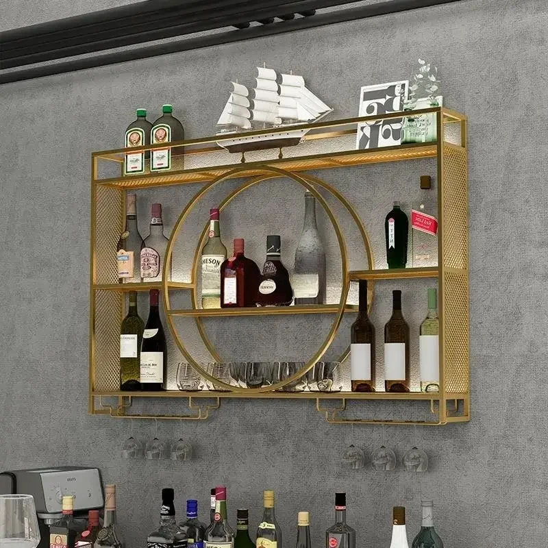 Hanging Display Wine Rack Wall Mounted Inverted Retail Modern Bar Cabinet Club Bottle Armario Para Vinos Home Furniture Unique