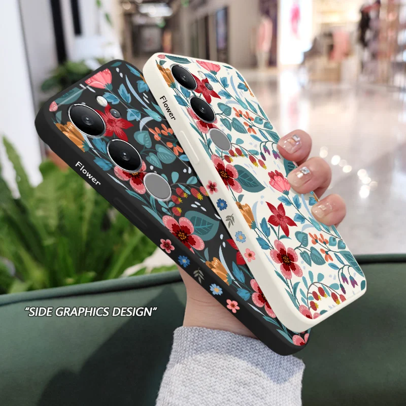 

Interwoven Vines Phone Case For VIVO V50 V40 V30 V29 V29E V27 V27E V25 V25E V23 V23E V21 V20 Y20 Y12 Y21 Y22 Pro 4G 5G Cover