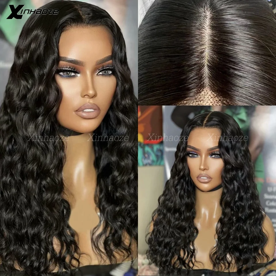 

Jet Black 5x5 Glueless Wig 13x4 13x6 HD Wet Water Wave Lace Front Human Hair Wig Transparent Deep Wave Human Hair Silk Top Wigs