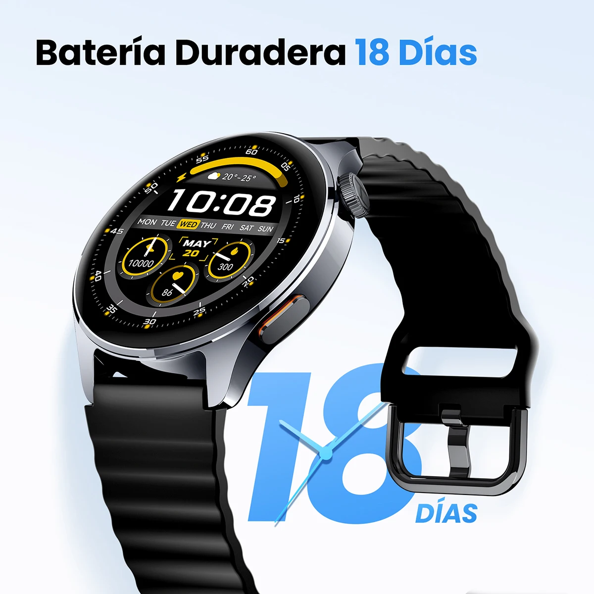 Reloj Inteligente HAYLOU Watch 4S con GPS, Pantalla AMOLED HD de 1.43”, 5 Posicionamientos GPS por Satélite, Más de 120 Modos de Entrenamiento, Reloj Deportivo Inteligente - Image 6