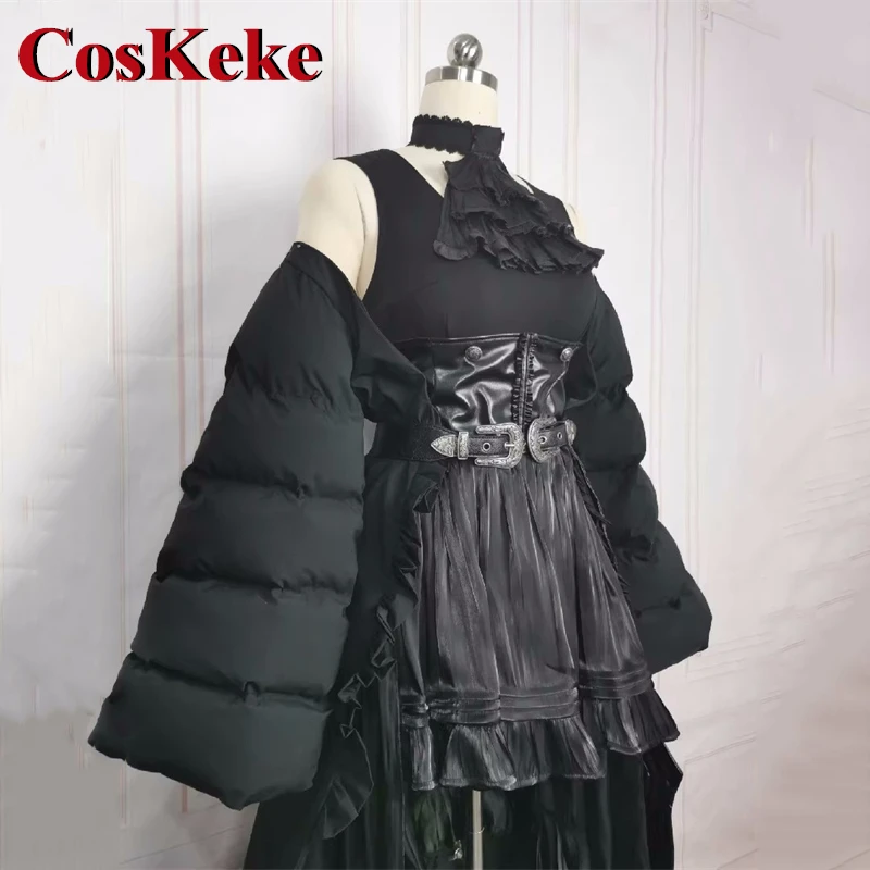 CosKeKe Gaia Cosplay Costume, Final Nette XIV FF14, Dark Psychic Black Battle Uniform, Security ity Party, Py Play Clothing, Hot Game