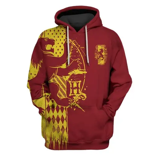 Imagen 2 del producto Sudadera con capucha de moda Harajuku para hombre, sudadera informal y2k con estampado 3d de búho rojo, sudadera deportiva con patrón universitario, otoño e invierno, 2024