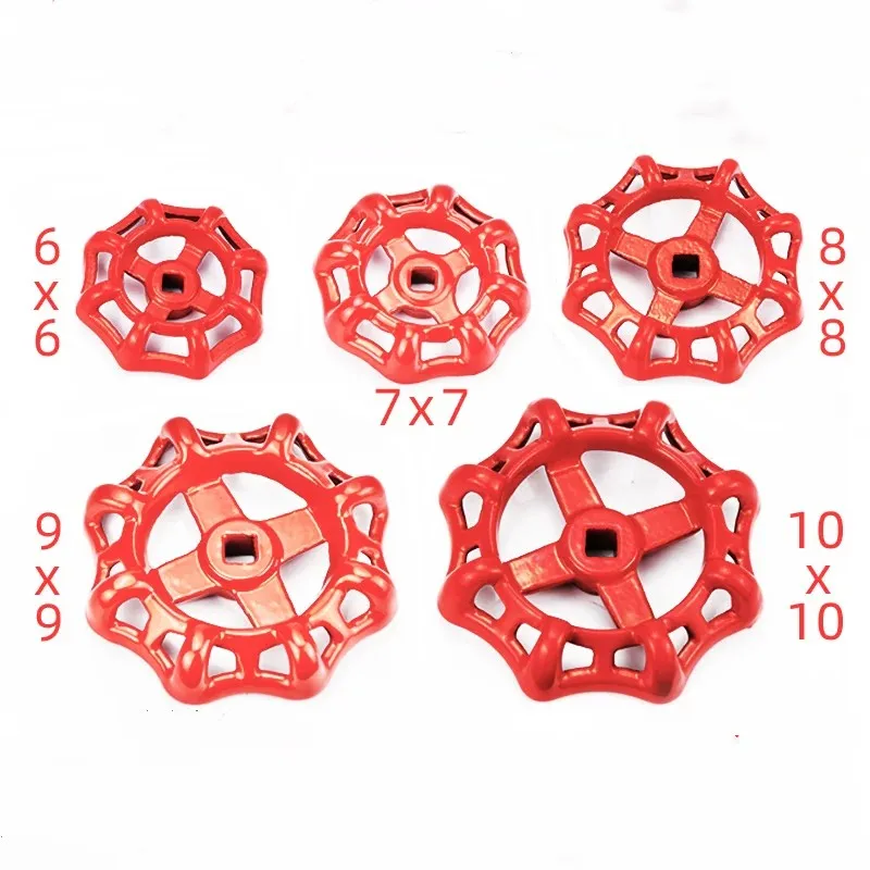 5*5mm 6*6mm 7*7mm 8*8mm 9*9mm Cast Iron Valve Handle Gate Valve Ball Valve Hand Wheel Shutoff Value Decorative Pipe Fittings