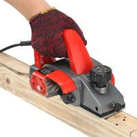 1100W Electric Planer Carpentry Tools Flip Woodworking Hand-held Wood Planer Cutting Machine + Universal Adapter