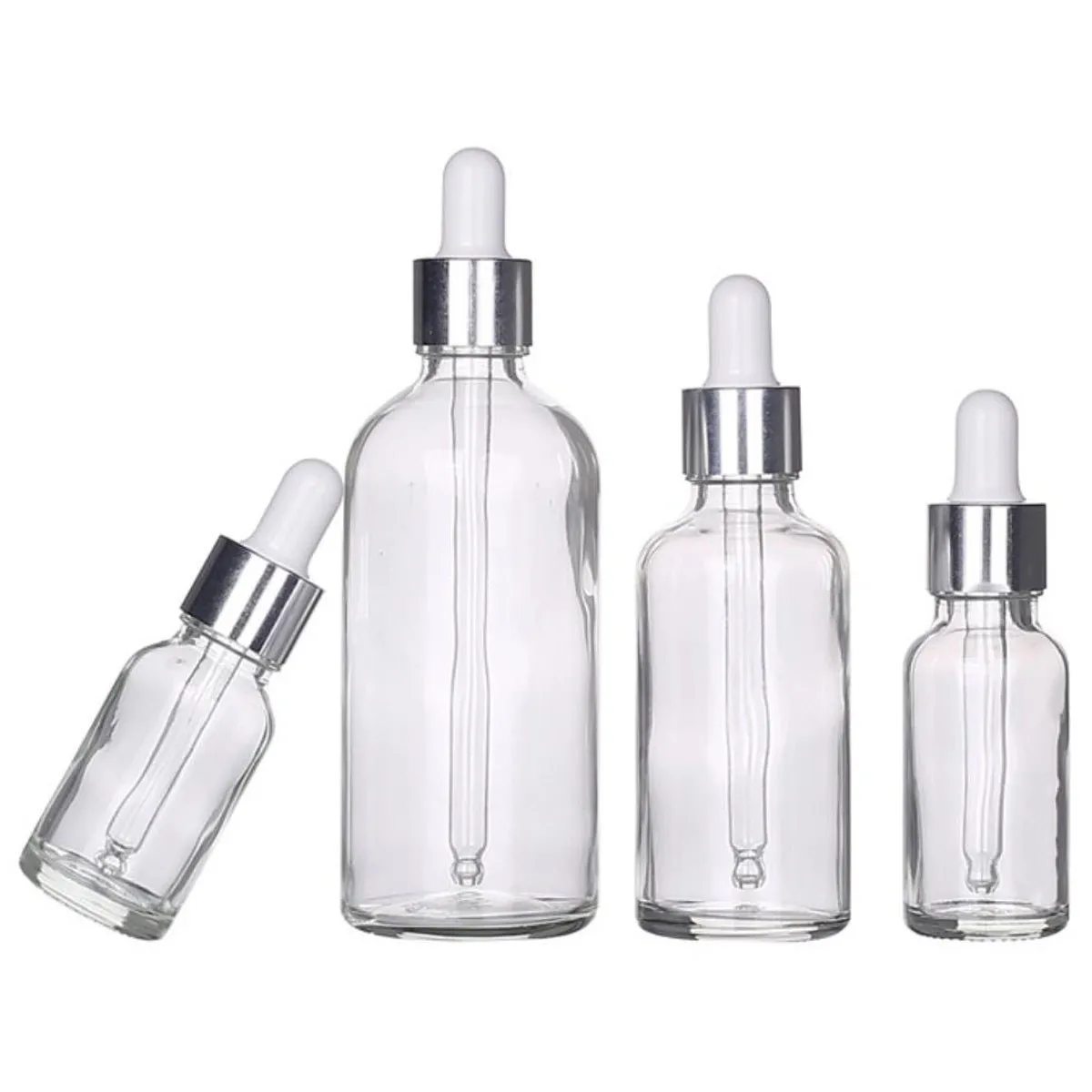 5/10/15/20/30/50/100ml Clear Glass Dropper Bottle for Essential Oils Dripper Ear Eye Drop Refillable Bottle Aromatherapy
