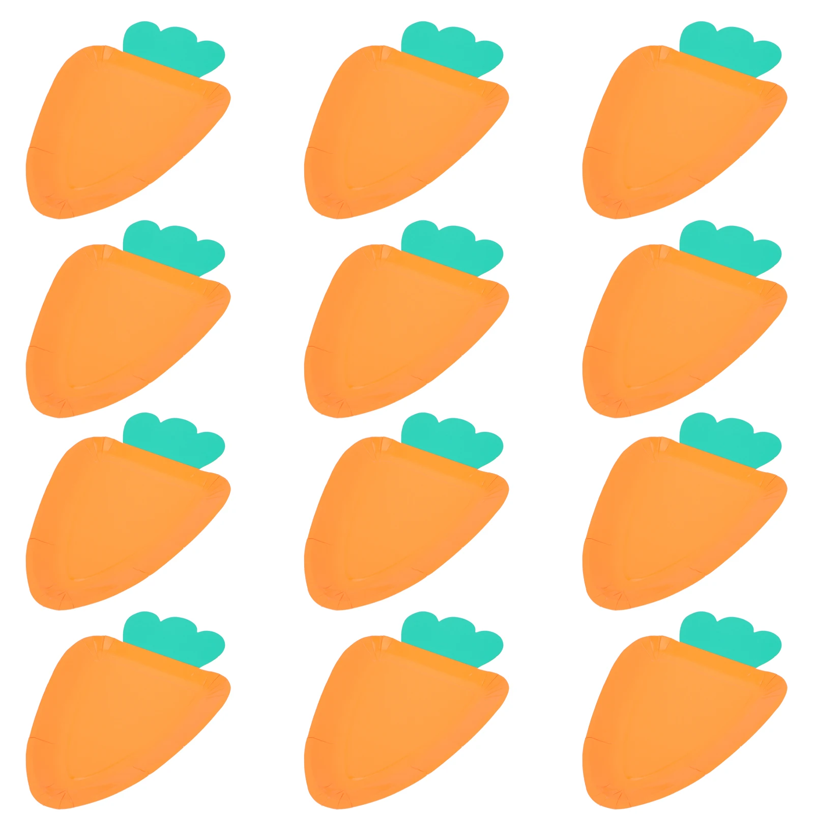 

16 Pcs Paper Tableware Disposable Eating Plates Carrot Tray Halloween Party Cartoon Picnic Serving Utensils