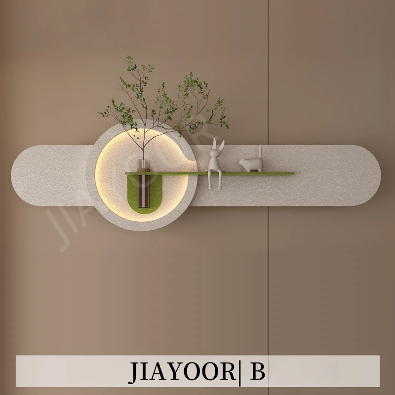 DIY-decoraties LED-wandlamp Plant voor woonkamer Bank Achtergrond Slaapkamer Gang Modern interieur Huis Horizontaal muurschilderinglicht