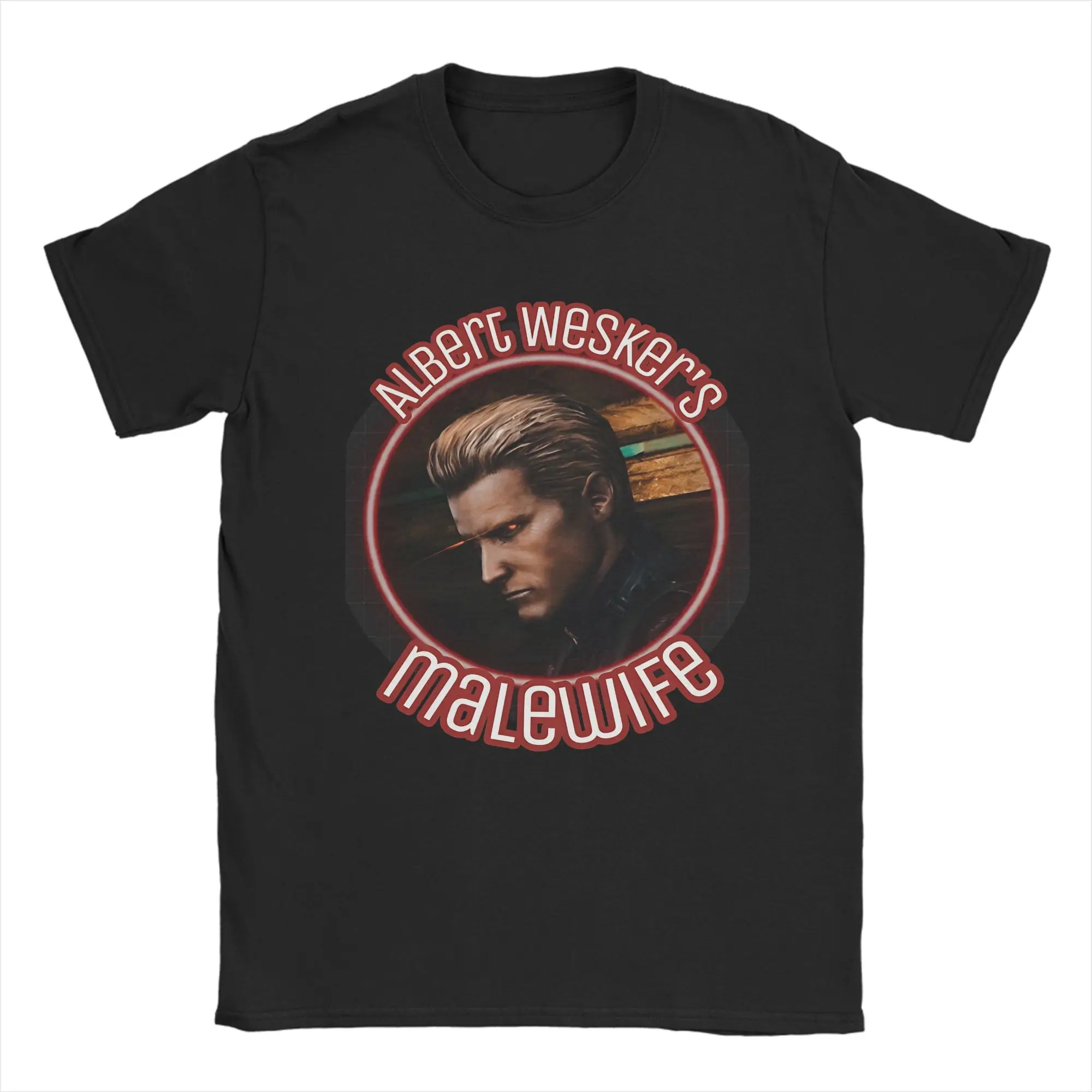Albert Wesker   Malewife  T Shirt Men Cotton Tops Hip Hop O-neck Short Sleeve