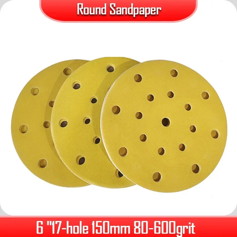 

Grinding Disc Round Sandpaper Sanding disc 6in 17-hole 150mm Flocking for FESTOOL/MIRKA/3M ect Sanderr Car Sanding
