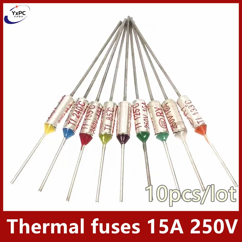 10pcs 15A 250V TF thermal protection Rice cooker fuse RY- 75C 80C 95C 100C 115C 125C 145C 155C 157C 172C 185C 195C 200C 240C