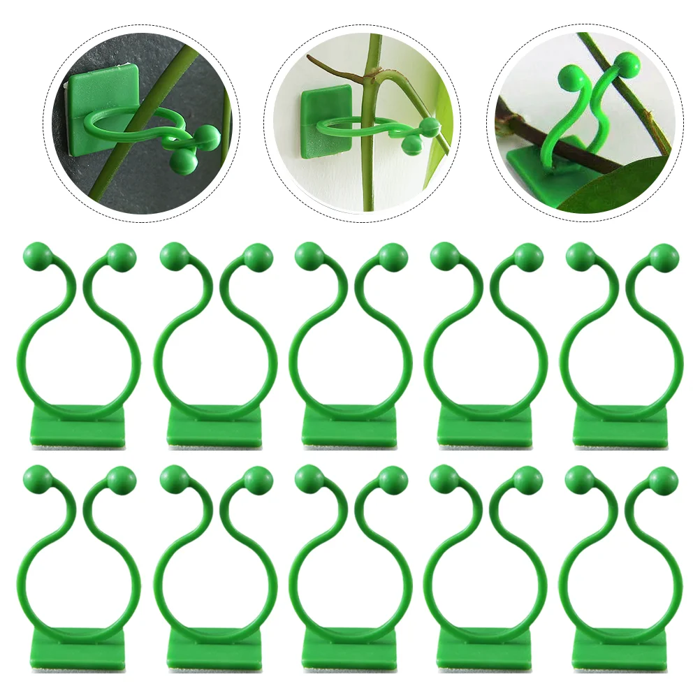 

10 Pcs Plant Clips Green Vines Wall Fixing Climb Climbing Fixer Abs Gardening Clamps Travel