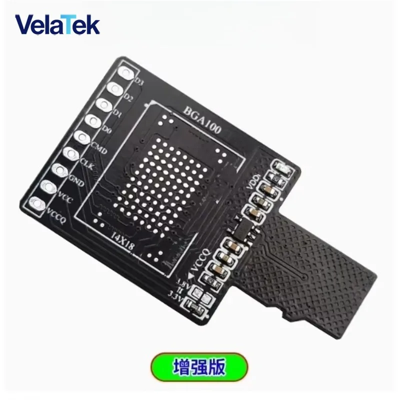 for TF-BGA100 EMMC Adapter Board, No-disassembly Flying Wire Font Chip Read Write Board, 1.8V Supported