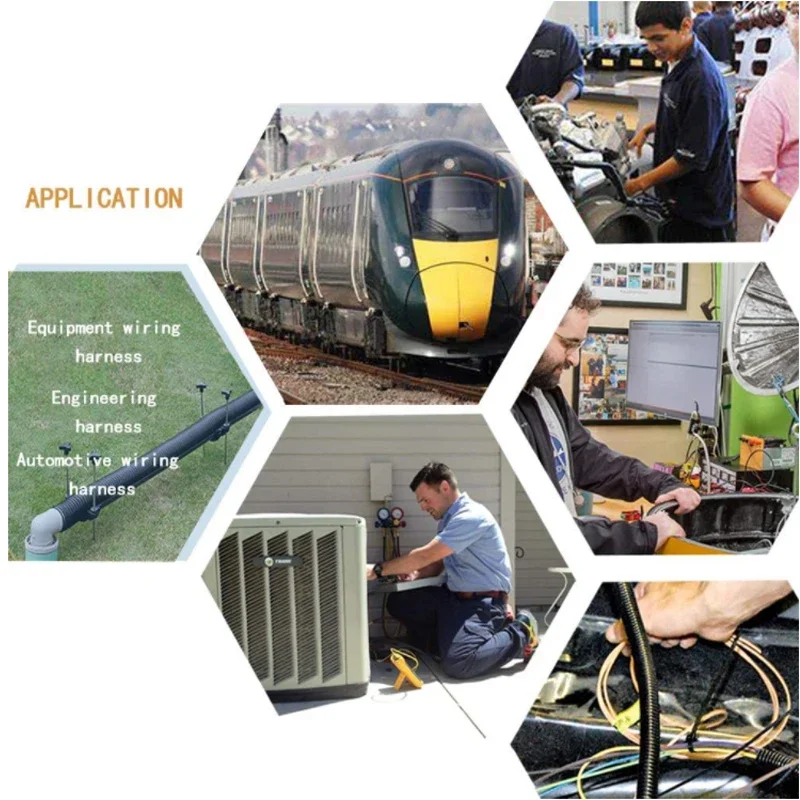 3/1 متر العزل المموج أنبوب الأنابيب النايلون سلك تسخير غلاف كابل الأكمام الحبل غطاء القناة السيارات السيارات خط ميكانيكي حامي