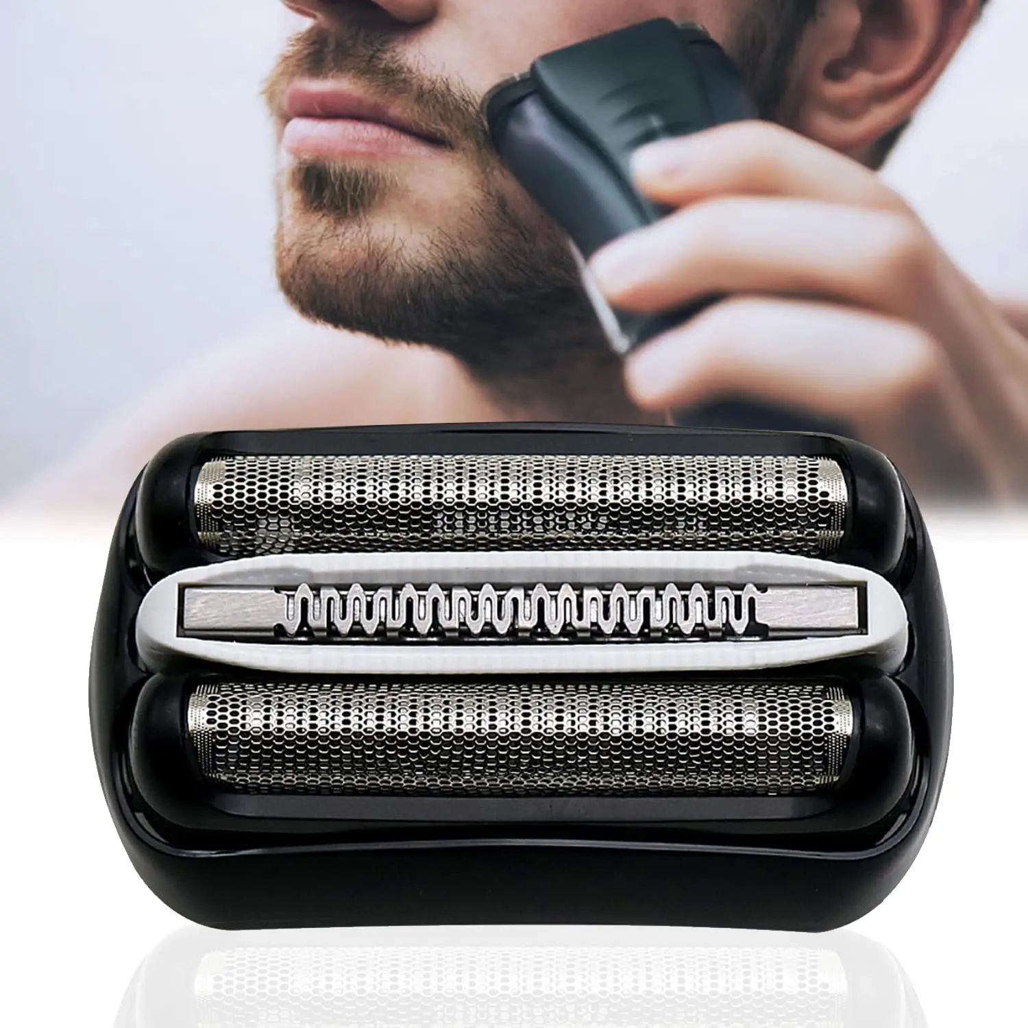 32B Razor Head Shaver Foil &Cutter for Braun 350cc-4 320 330 340 350CC 380 390 3090CC 350CC 320S 330S 3050cc Cassette Mesh Grid