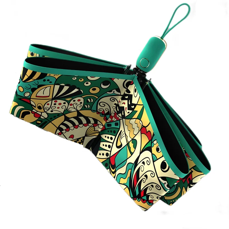 

YWDZ-Automatic Umbrella For Women Style Folding Sun Umbrella Shade UV Protection Flat Parasol Umbrellas