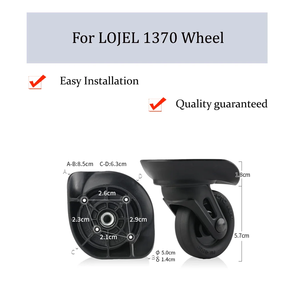 For LOJEL 1370 Universal Wheel Replacement Trolley Case Luggage Pulley Silent Smooth Shock Absorbing Accessories Caster Wheels