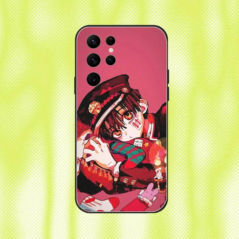 حافظة هاتف Toilet Bound Hanako Kun TBHK لهاتف سامسونج S 25,24,23,22,30,21,10,9,Ultra,Plus,Lite,FE,4,5G حافظة ناعمة سوداء