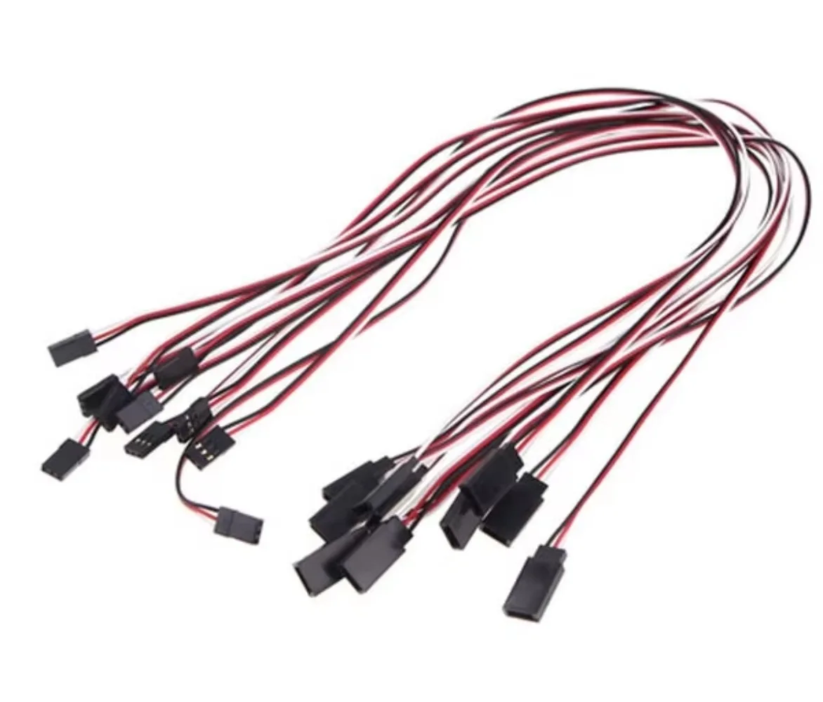 5pcs 10/20/30/35/40/50/60/100/200cm Servo Extension Lead Futaba JR male to Female Wire for RC drone flight speed controller RX