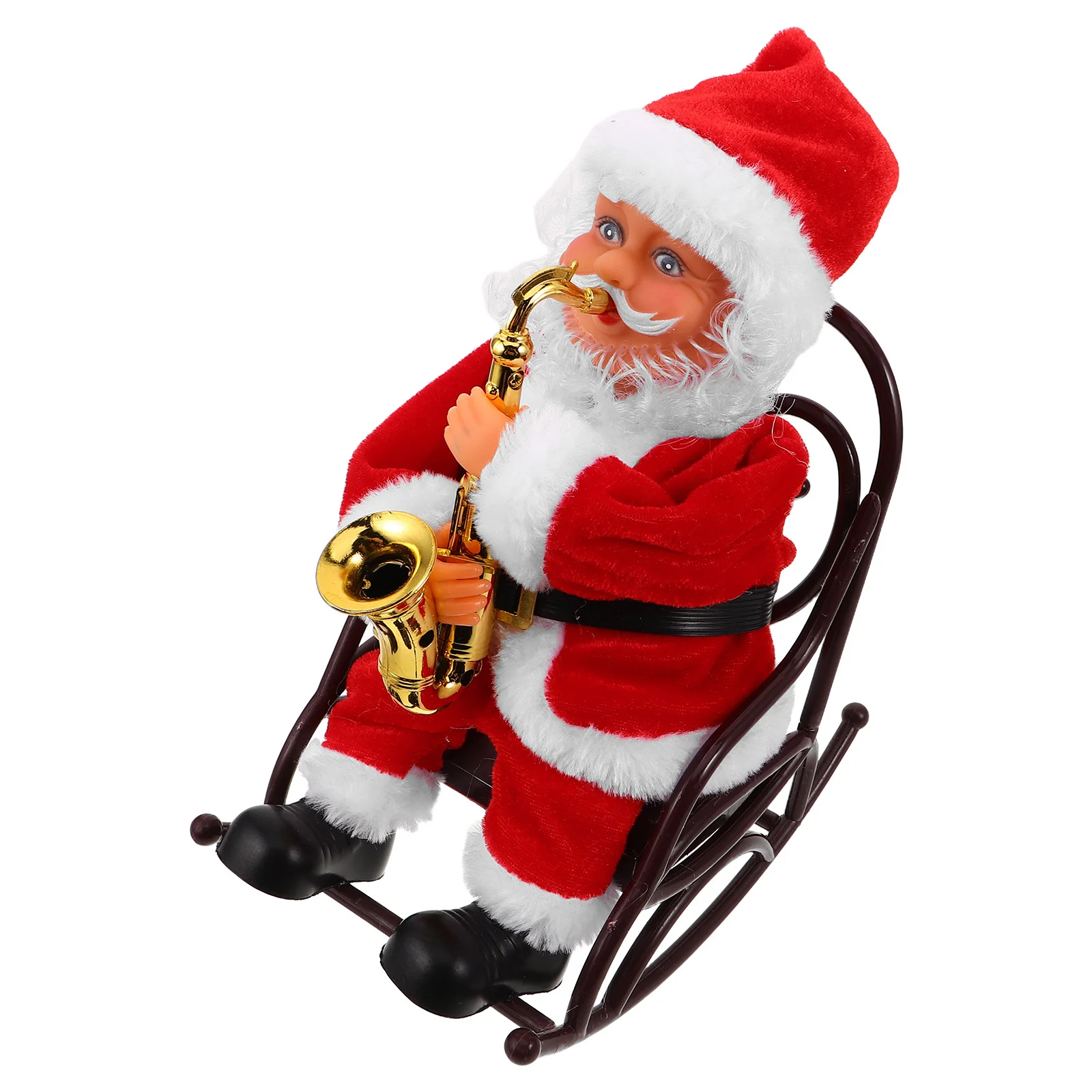 

Musical Electric Santa in Creative Rocking Chair Design - Vibrant Christmas Themed Plaything for Room Decoration and Xmas Party