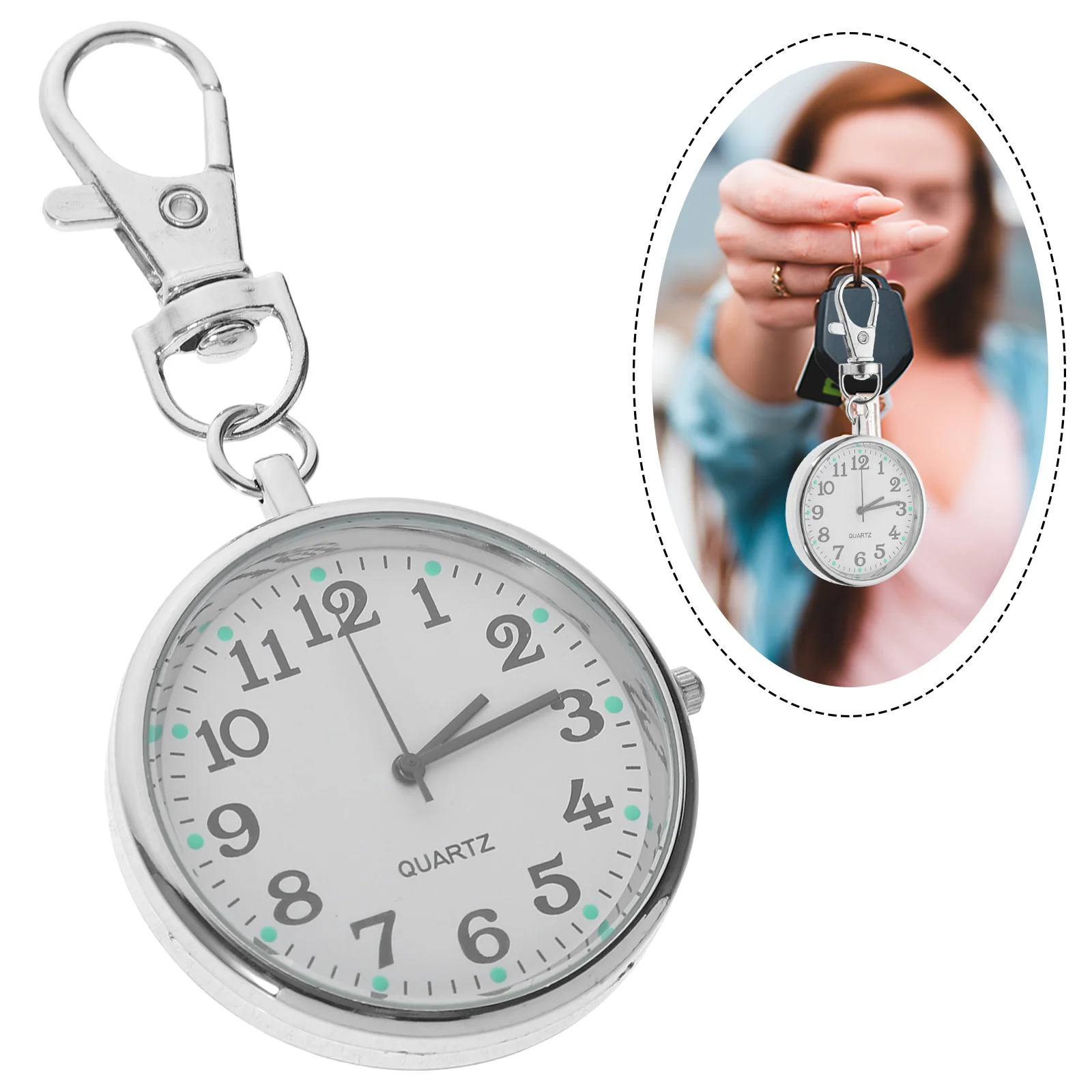Pocket Watch and Chain Nurse Table Kids Digital Hanging Pendant Watches Student