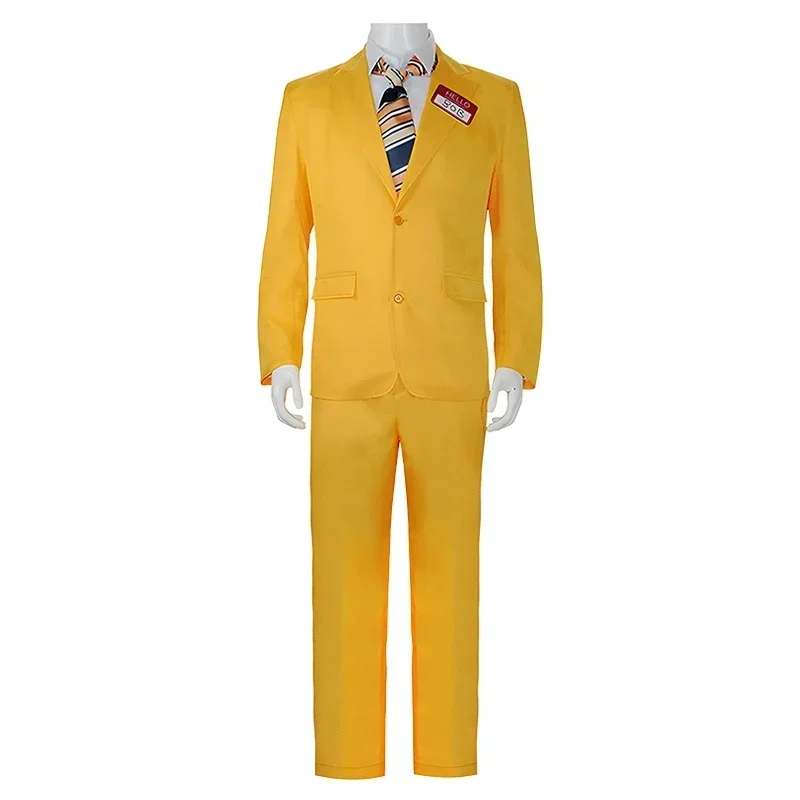 Movie Beetlejuiceer2 BOB Clown Cosplay Costumes Yellow Suit Set Man Adults Performance Costume Halloween Disguise Carnival Suit